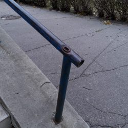 The remains of a skatestopper.